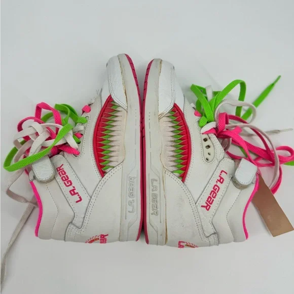 Pink La Gear Girl Shoes Vintage Neon Pink Green Gear 80s 90s Girls